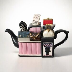 Tony Carter "Oh Coco!" Teapot vintage 90s collectible fashion